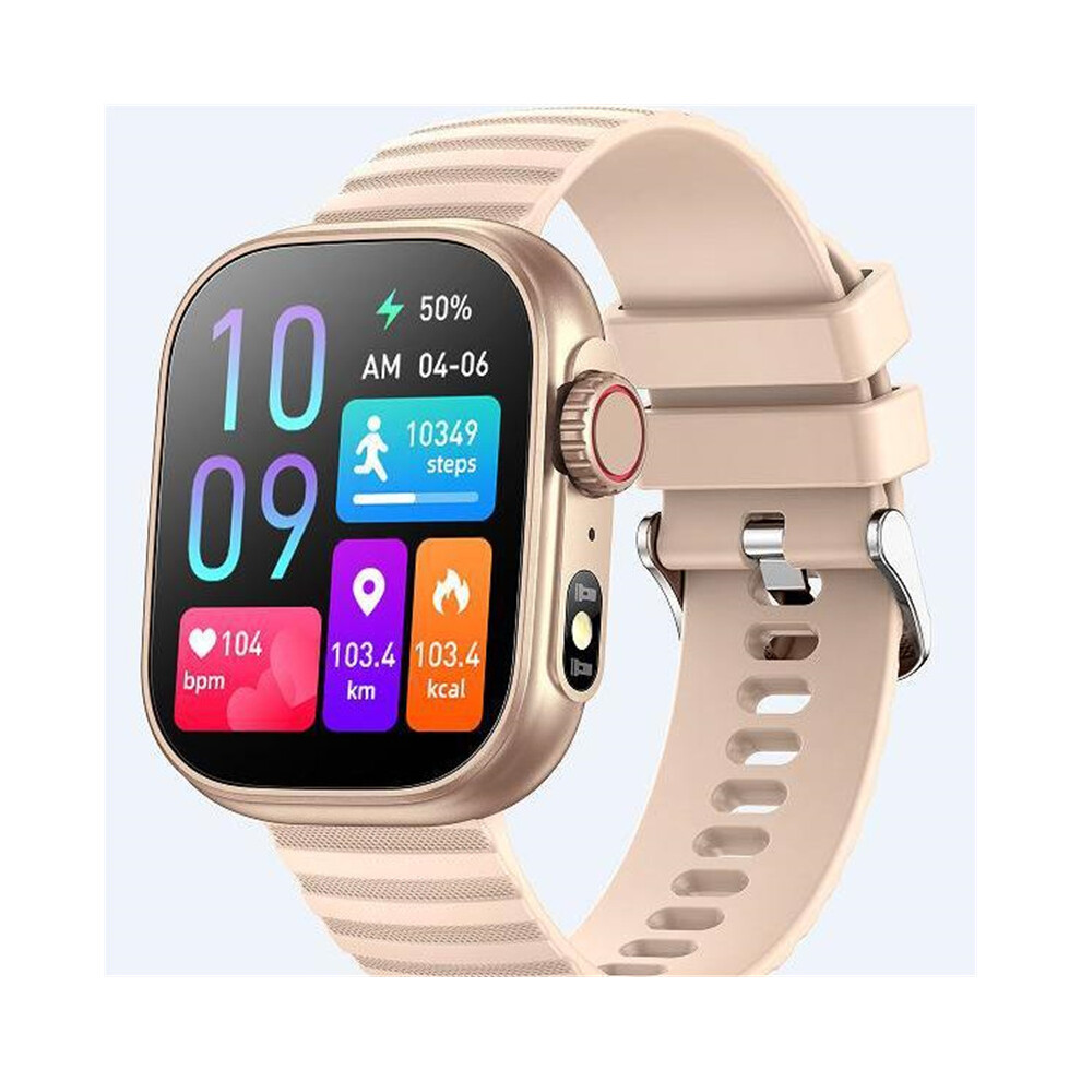 (Gold) Bluetooth-Compatible Call Watch Heart Rate Sleep Monitoring Screen Sports Watch