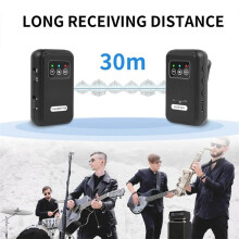 XTUGA 2.4G Wireless in-Ear Monitor System - Professional Audio Gear for Studio, Band Rehearsals, Compact Monitoring Solution