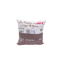 Hergo Sofahelden Sofakissen 43 x 43 cm Hundefreunde-Kissen
