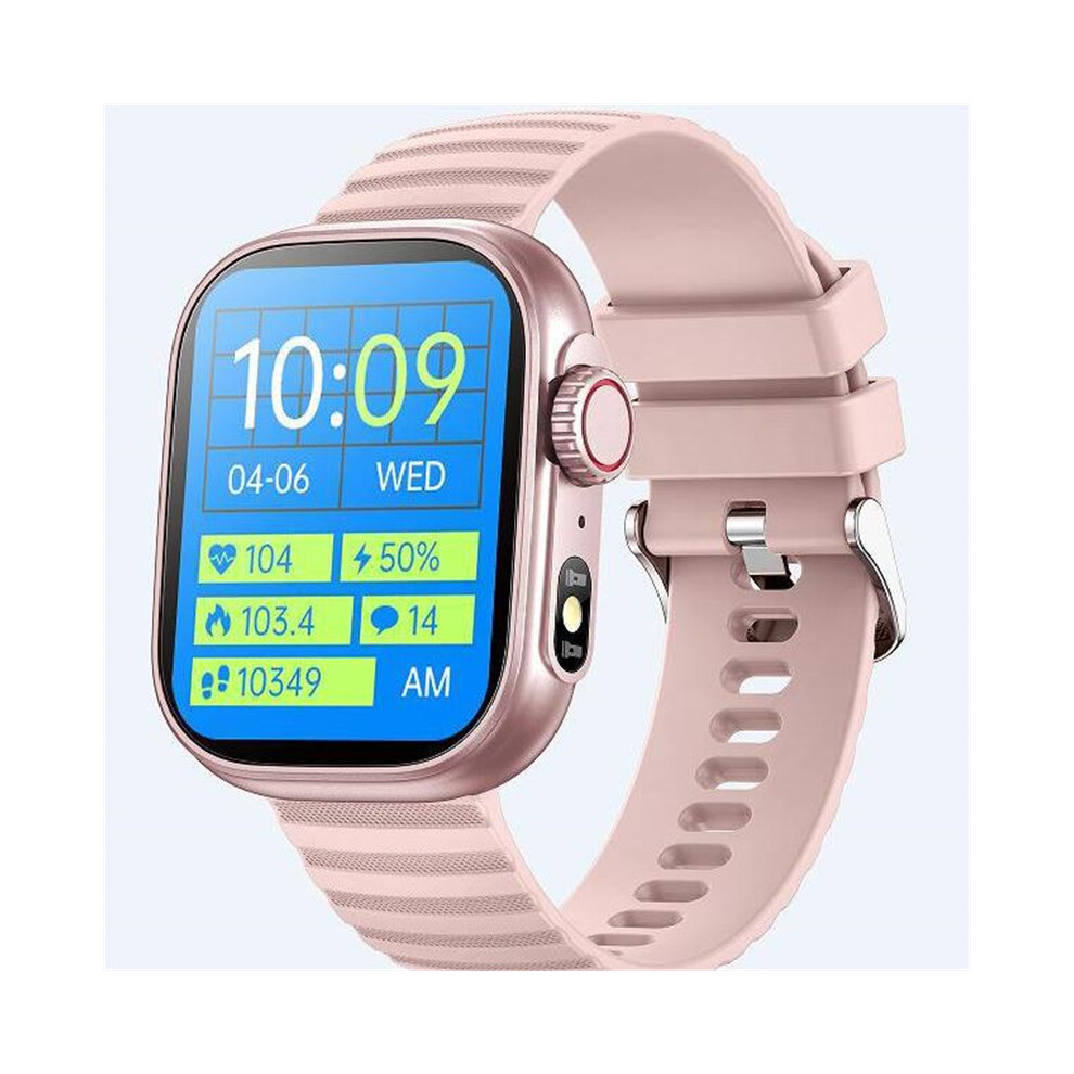 (Pink) Bluetooth-Compatible Call Watch Heart Rate Sleep Monitoring Screen Sports Watch