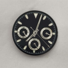 (3) 29.5mm Luminous Dial and Hands Kit for VK63 Quartz Movement Watch Repair Parts