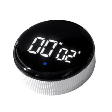 GS-302 Large Screen LED Electronic Rotating Kitchen Timer (Ivory White)