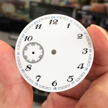 (Dial-B) 37mm 9 O'Clock Small Seconds Watch Dial for ST3600/ETA6497 Movement Repair Parts