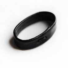 (Black, 20mm) 3Pcs Leather strap retaining ring loop hoop keeper black brown straps buckle