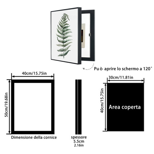 Electrical Meter Box Cover with Hidden Meter Design, Moisture Resistant, Wall Mounted Decorative Panel 50* 1