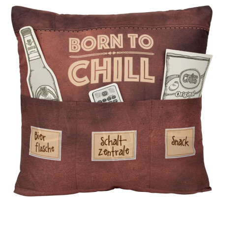 Hergo Sofahelden Sofakissen 43 x 43 cm Born to Chill