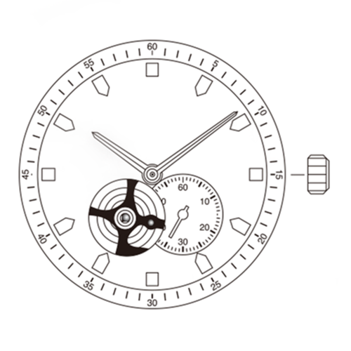 Silver Plated Automatic Mechanical Watch Movement for Miyota 82S5 2