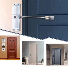 3X Automatic Door Closer, Zinc Alloy Safety Spring Door Closer Adjustable 30 Kg Closing Door Hinge