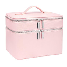 Compact 24x18x17cm Makeup Holder With Protective Structure-Pink
