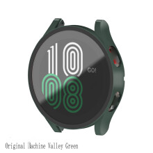 (40mm-Original green) For Galaxy Watch 4 Hard Case With Tempered Glass PC Screen Protector Cover