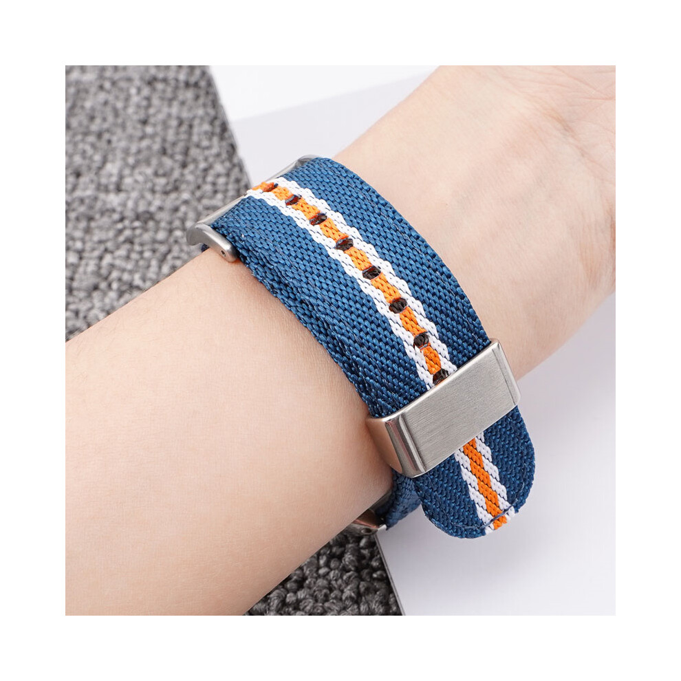 Red ( Rice, 20Mm) Universal Smartwatch With Switch Lugs Striped Nylon Braided Strap 18 20 22 24Mm