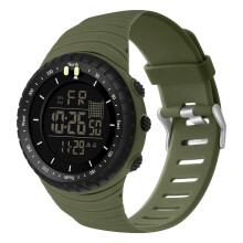 (Green) Multifunctional LuminousLlarge Screen Fashion Student Watch Sports Electronic Watch