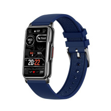 (Black Blue) H80 Bracelet Fashion Bluetooth-Compatible Talking Watch 1.47" Large Screen Watch