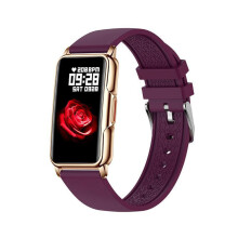 (Gold Pruple) H80 Bracelet Fashion Bluetooth-Compatible Talking Watch 1.47" Large Screen Watch