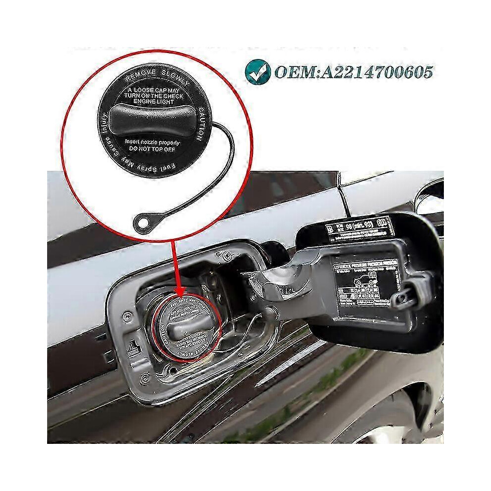 Fuel Filler Tank Cap Gas Cap For Mercedes-Benz C180 C200 C220 C230 C250 C280 C300 C350 C63amg W203 W204 A2214700605 A2214700705 S20241212255 7624176657610