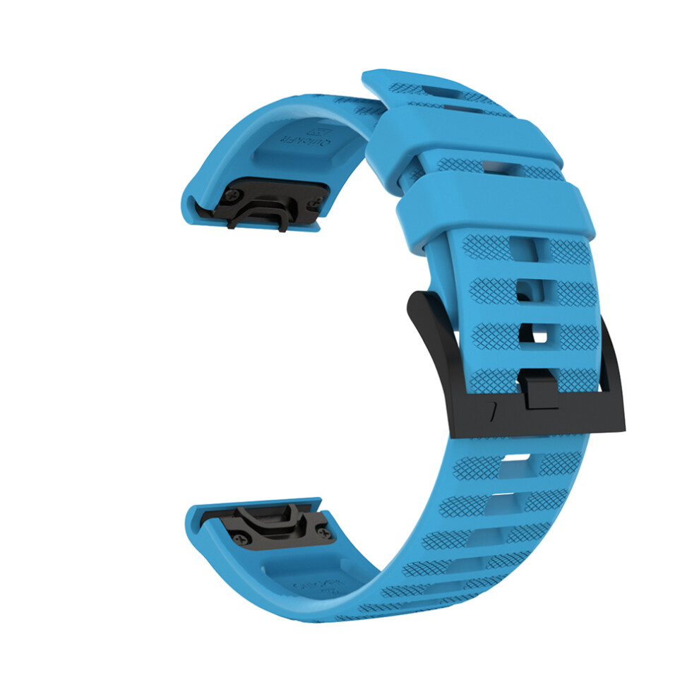 (Blue) For Garmin Fenix7/6  Silicone Band Replacement Sport Strap