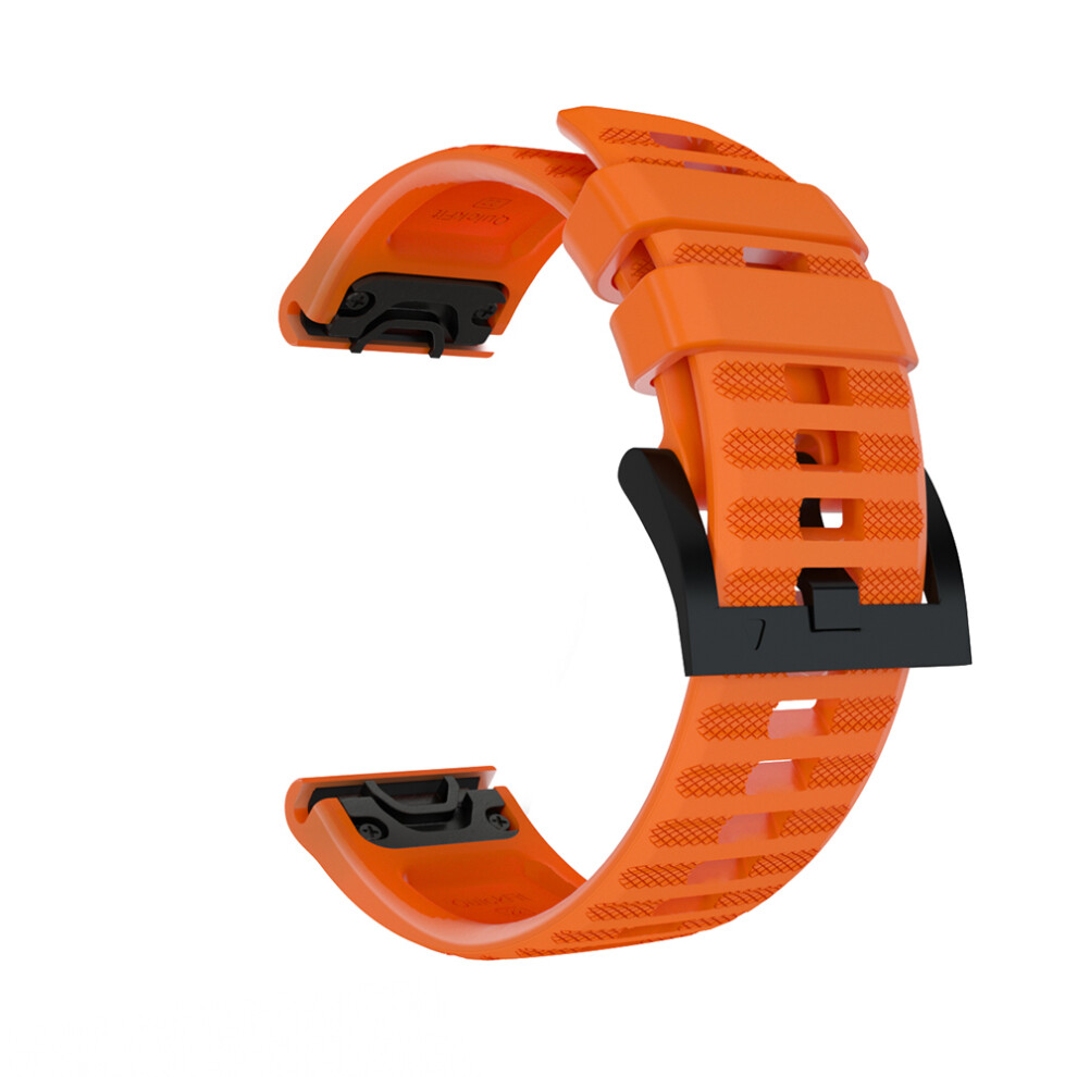 (Orange) For Garmin Fenix7/6  Silicone Band Replacement Sport Strap