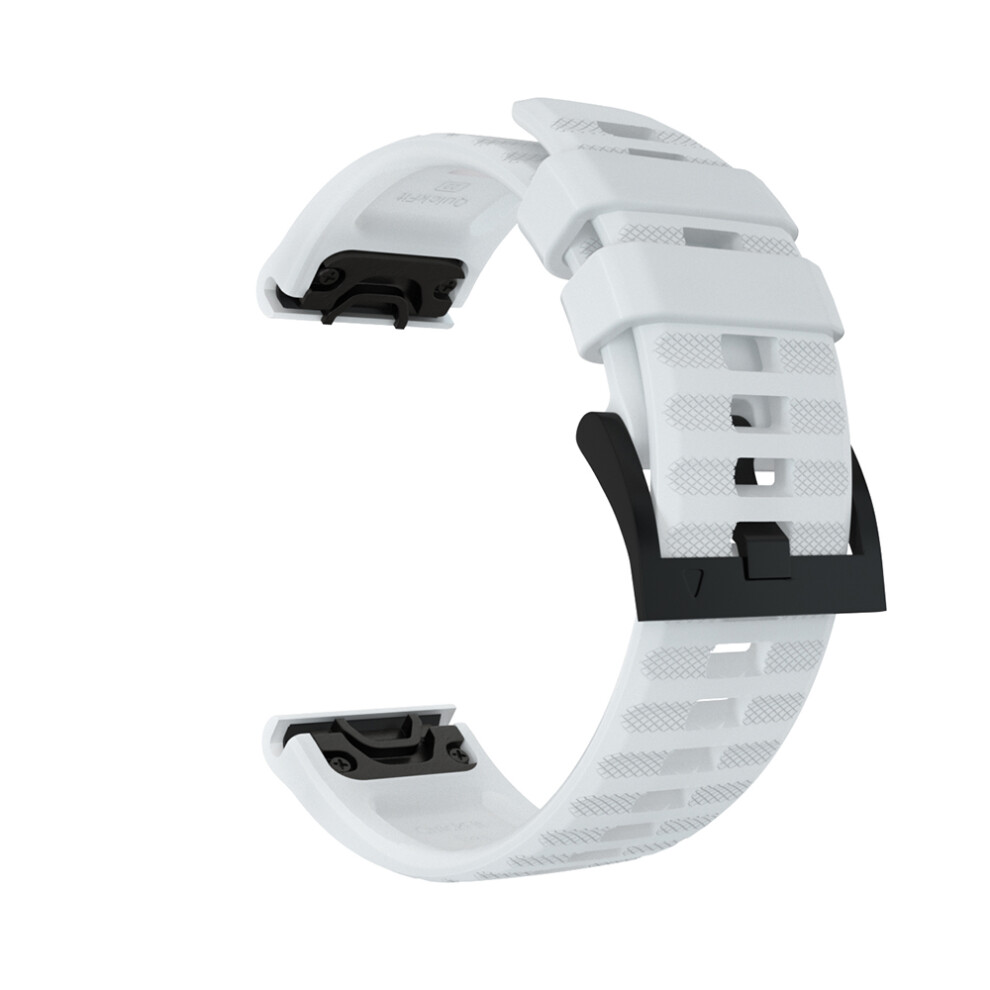 (White) For Garmin Fenix7/6  Silicone Band Replacement Sport Strap