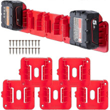 10 Pack Battery Holder for Milwaukee for M18 18V Battery Wall Mount Batteries Storage for Work Van Shelf Toolbox s202412243715