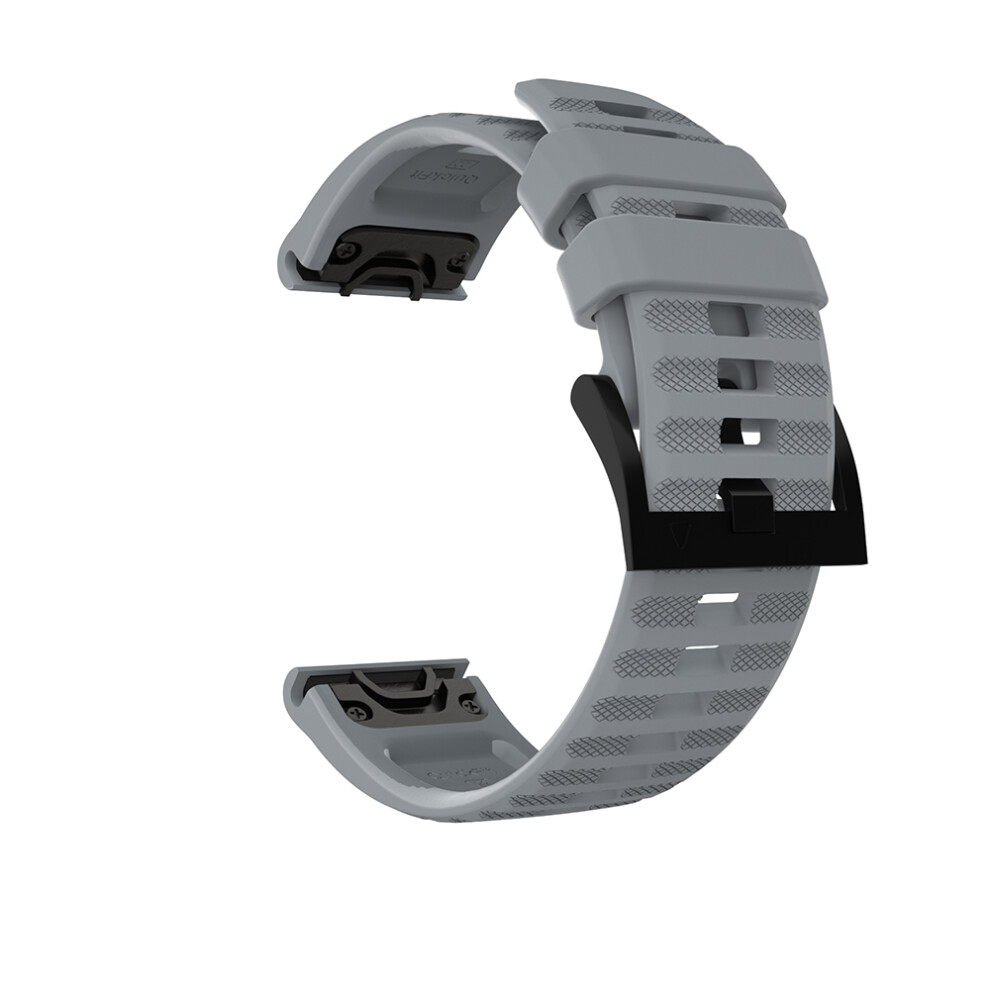 (Grey) For Garmin Fenix7/6  Silicone Band Replacement Sport Strap