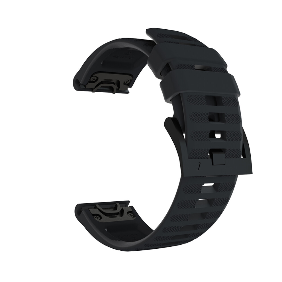 (Black) For Garmin Fenix7/6  Silicone Band Replacement Sport Strap