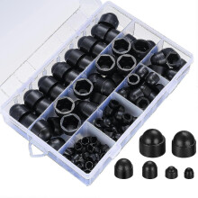 145 cache-boulons, capuchons de protection pour écrous hexagonaux, capuchons noirs pour boulons