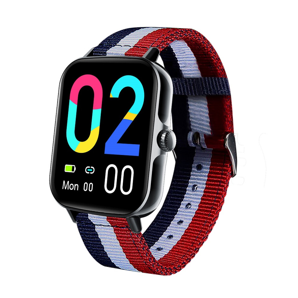 Black ( With Three Stripes) F107 Smart Bracelet 1.91 Inch Large Screen Monitoring Blood Glucose Smart Watch