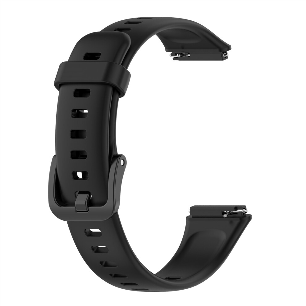 Black (Black) For Huawei Honor Band 7 Silicone Band Wristwatch Strap Bracelet Replacement