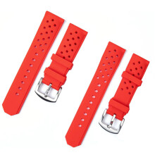 (Burgundy) 22mm Silicone Watchband Strap, Water & Sweat Resistant ?C Compatible with TAG Heuer