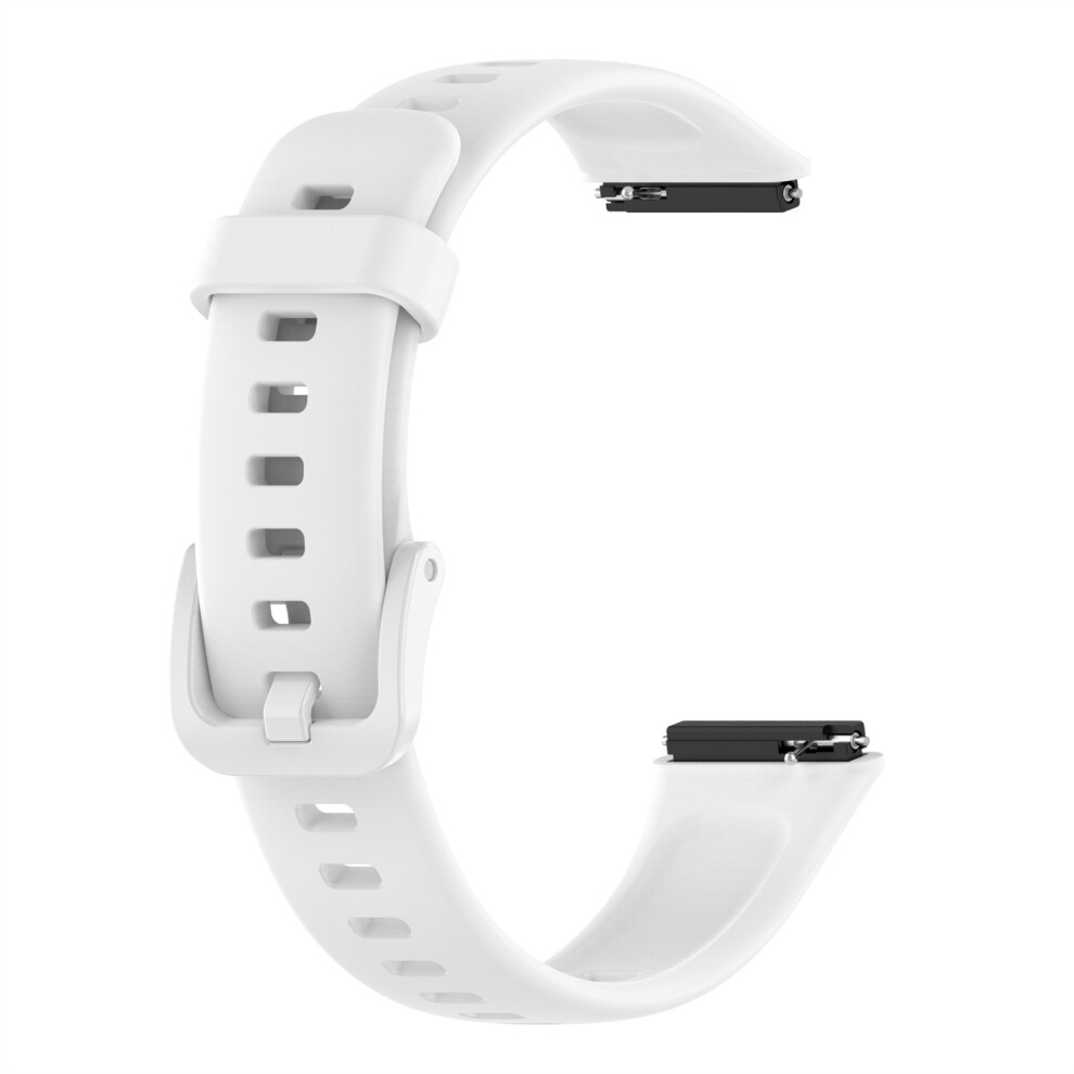 White (White) For Huawei Honor Band 7 Silicone Band Wristwatch Strap Bracelet Replacement