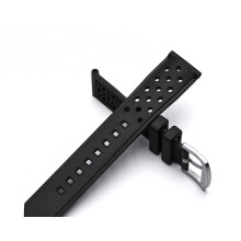 (Black) 22mm Silicone Watchband Strap, Water & Sweat Resistant ?C Compatible with TAG Heuer