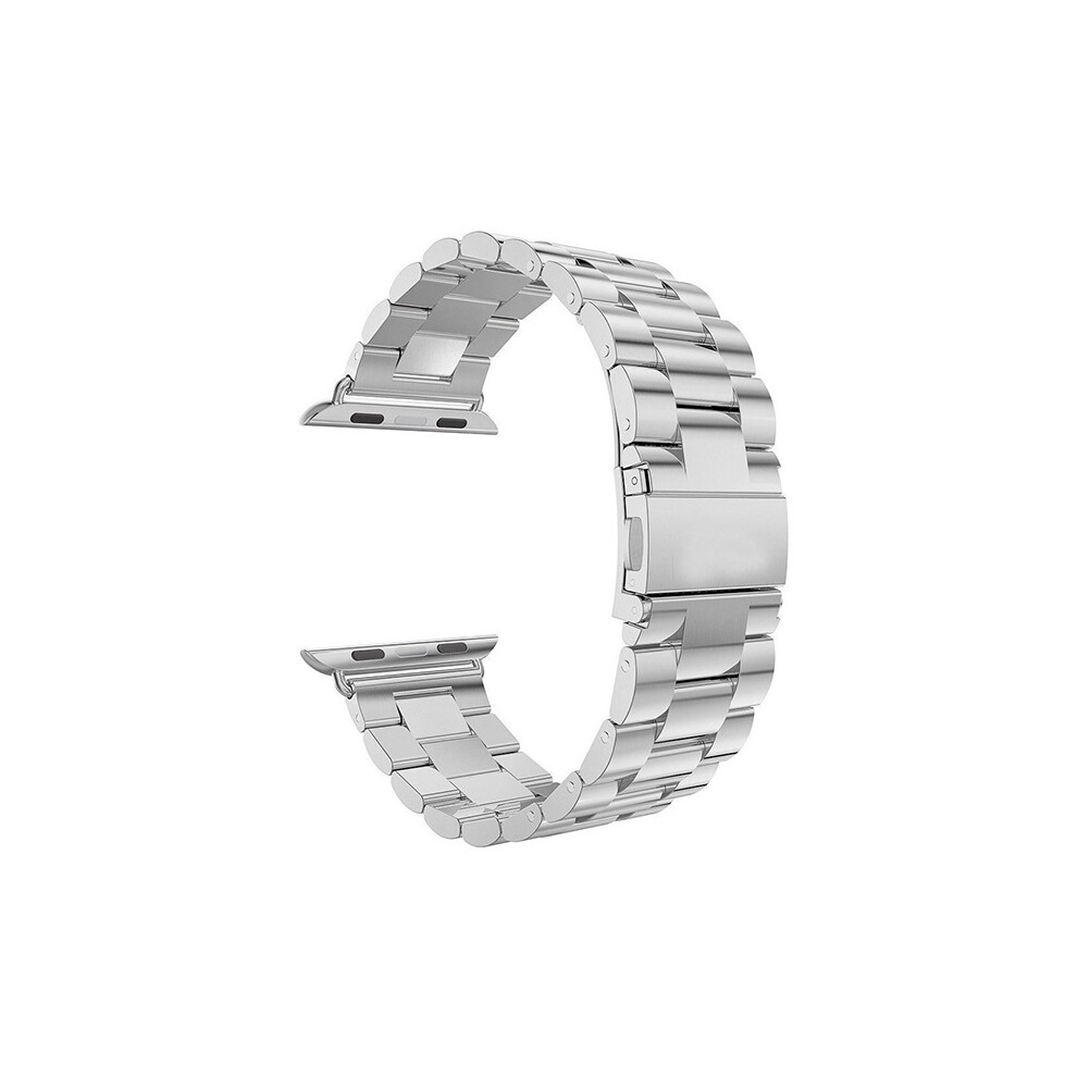Silver (, 42/44/45Mm) Stainless Steel Strap For Iwatch Series 4 5 6 Se 7 8 Generation Bracelet Band