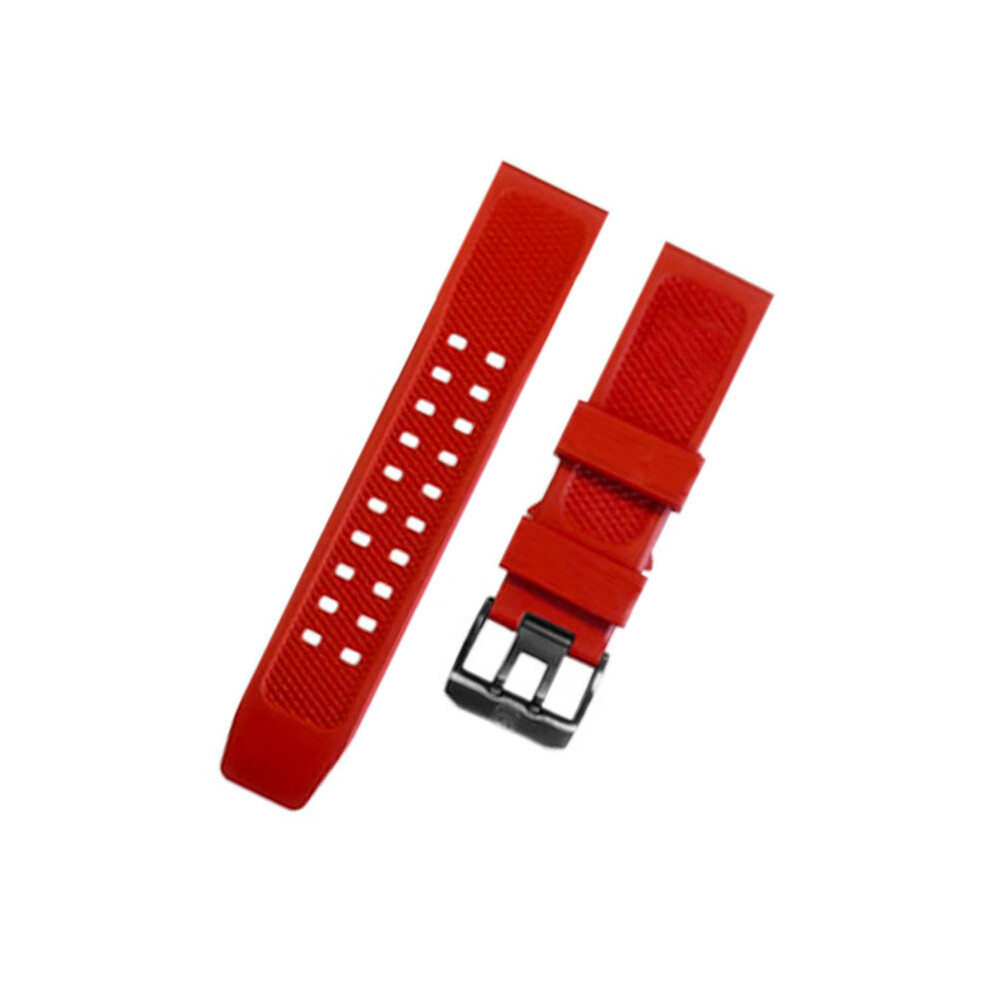 (Red black buckle) Waterproof Silicone Strap for Luminox 1800 3050 3080 3150 8800 Series Watch 23mm