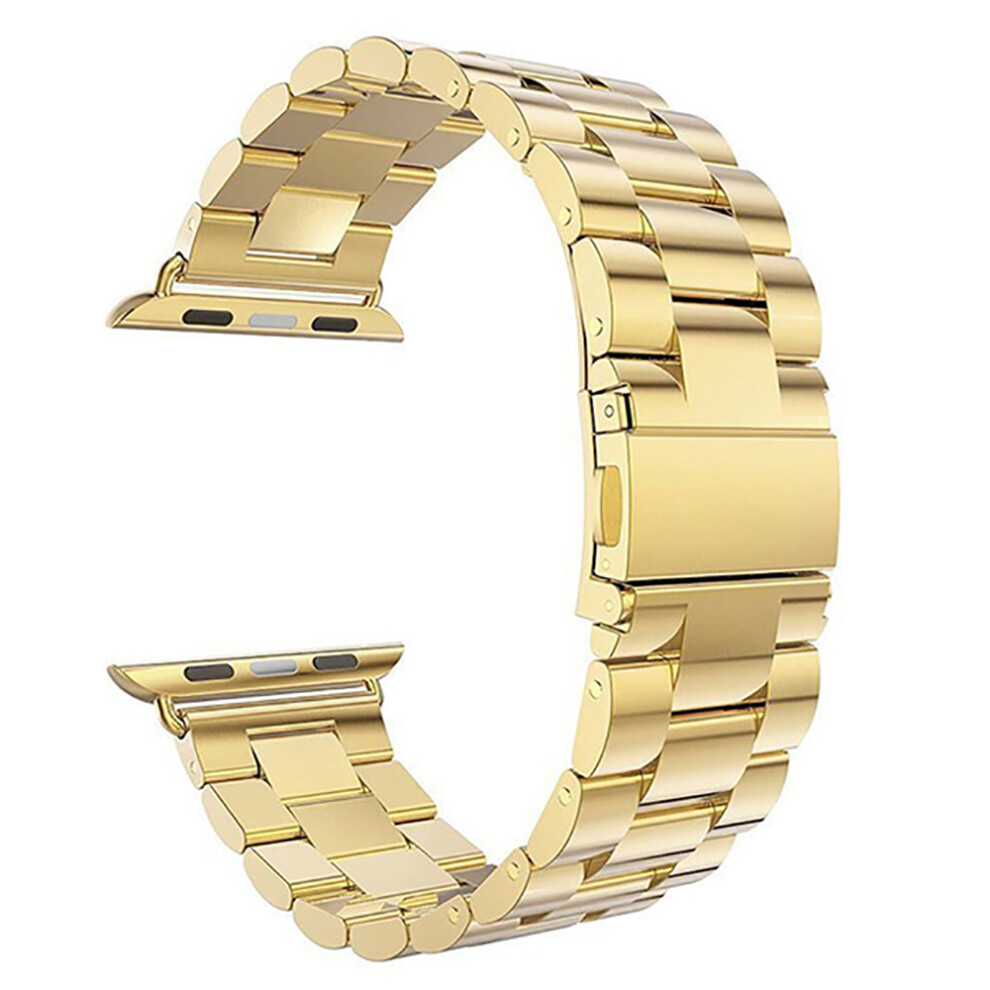 Gold (, 42/44/45Mm) Stainless Steel Strap For Iwatch Series 4 5 6 Se 7 8 Generation Bracelet Band