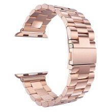 (Rose gold, 38/40/41mm) Stainless Steel Bracelet Band for iWatch Series 4/5/6/SE/7/8 - Durable & Stylish Watch Strap