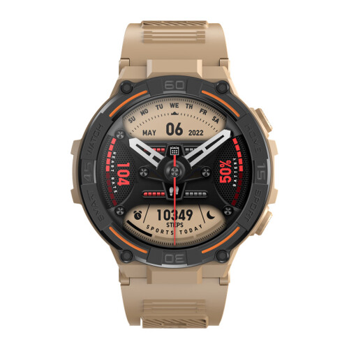 (Yellow) HW50 Bluetooth-Compatible Waterproof HD Screen Talking Watch For Android IOS NEW