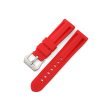 (Red, 24mm) Compatible For Panerai Silicone Strap Interchangeable bracelets