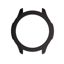 (Black and Red) PC Protective Watch Case For Amazfit GTR 4 Watch Full Screen Protector Cover