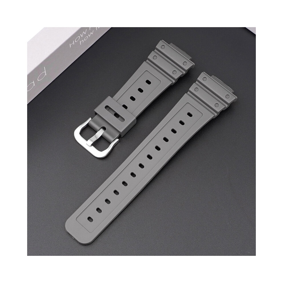 Grey (Grey) Substitute For Casio Watch Strap Dw-6900/Gw-M5610/Dw-5600E Coloured Strap