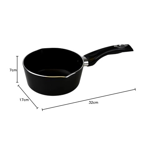 16cm Non Stick Milk Pan with Pouring Lip Induction Base 1.2Lt 2