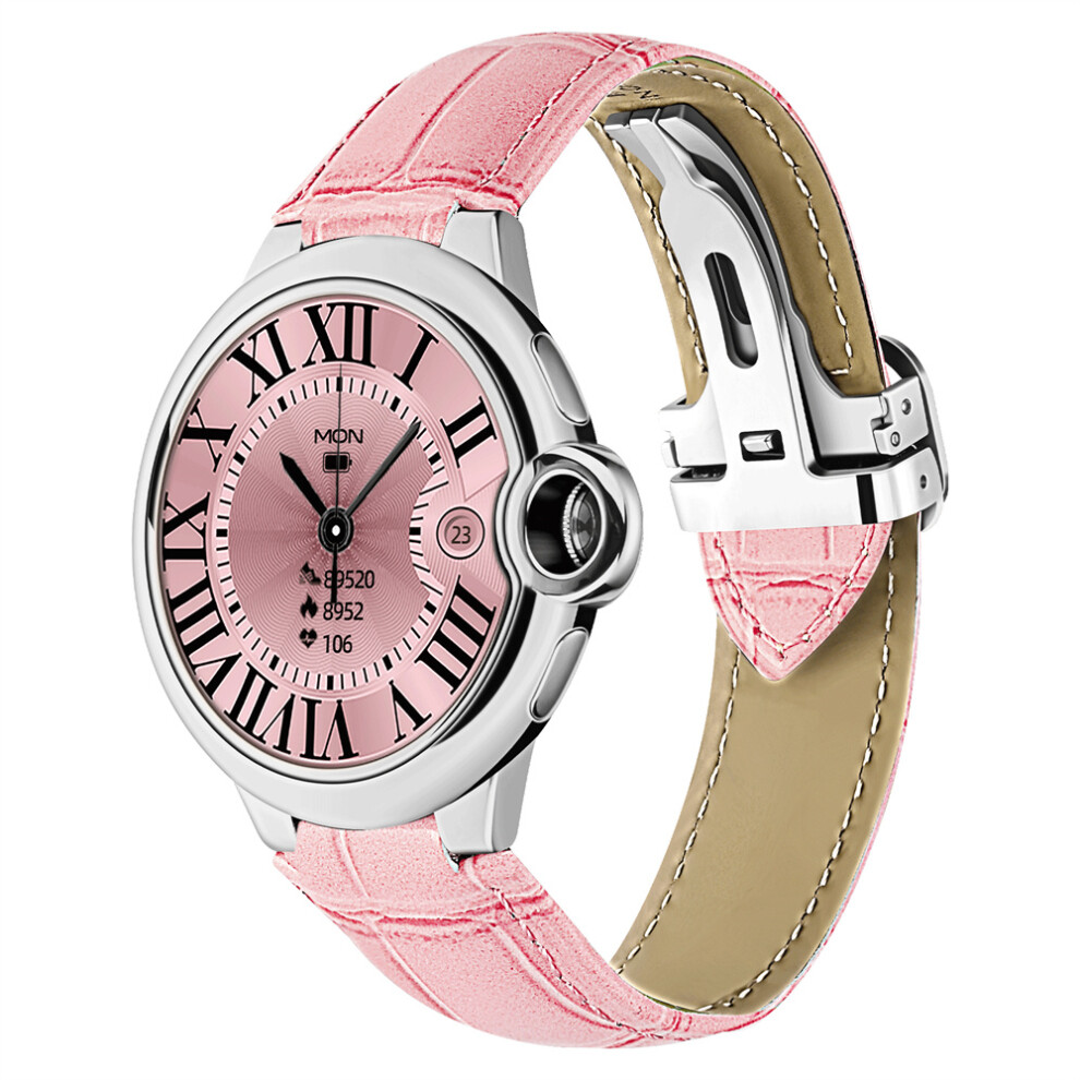 (Pink) Aw28 Smart Watch Bluetooth Calling Heart Rate Detection Multifunction Watch Pink 320997417811