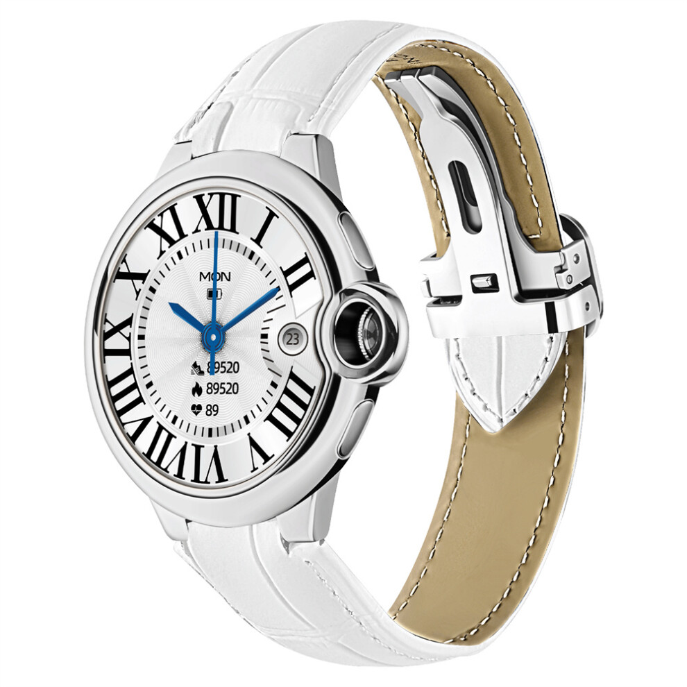 (White) Aw28 Smart Watch Bluetooth Calling Heart Rate Detection Multifunction Watch White 320997417781