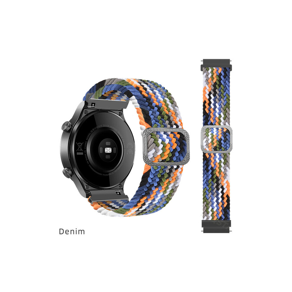 (Denim, 22mm) 20/22mm Nylon Replaceable Strap For Samsung Watch5 Band For Huawei GT3 Watchband