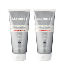 ALTRUIST. Dermatologist Sunscreen SPF 30 Superior 5-star UVA protection (PPD: 39) by Dr Andrew Birnie, suitable for sensitive skin, 200 ml (Pack of 2