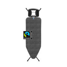 Brabantia - Ironing Board C - Flexible Steam Iron Rest - Adjustable in Height - Non-Slip Rubber Feet - Cotton Cover with Foam Layer