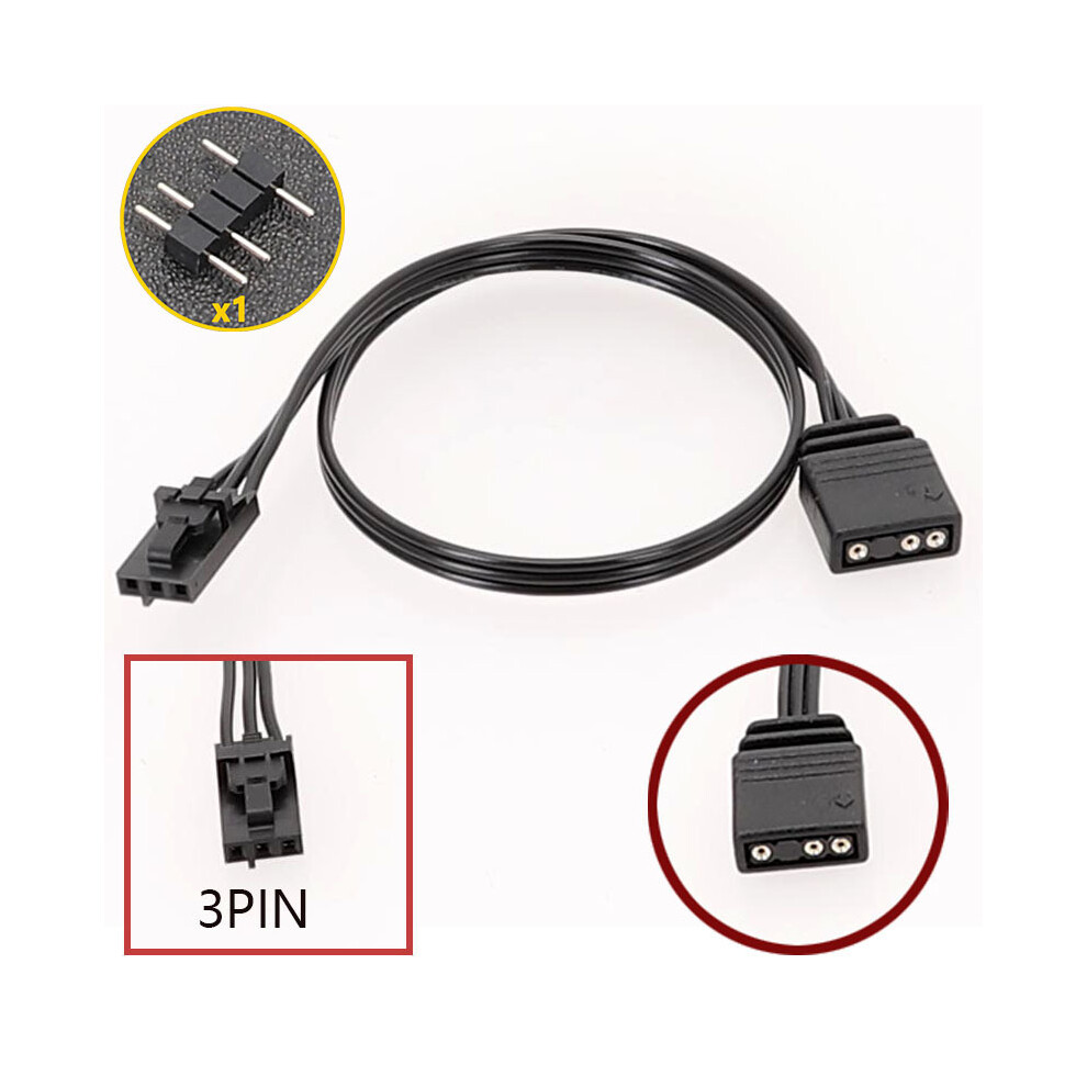 For Corsair 4 Pin Rgb To Standard Argb 5V 3 Pin Connector Adapter 25Cm Light 320997429753