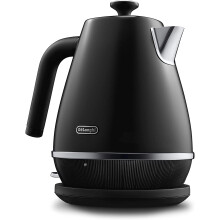 De'Longhi Distinta X KBIN3001.BK Designer Kettle, Brushed Steel, 360 Swivel Base, Cord Storage, 1.7 Litre, Anti-limescale Filter -Black