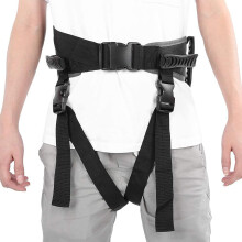 Transfer Belt for Caregivers with Leg Buckles, Multi‑Handle Safety Lift Belt for Elderly and Wheelchair Transfers