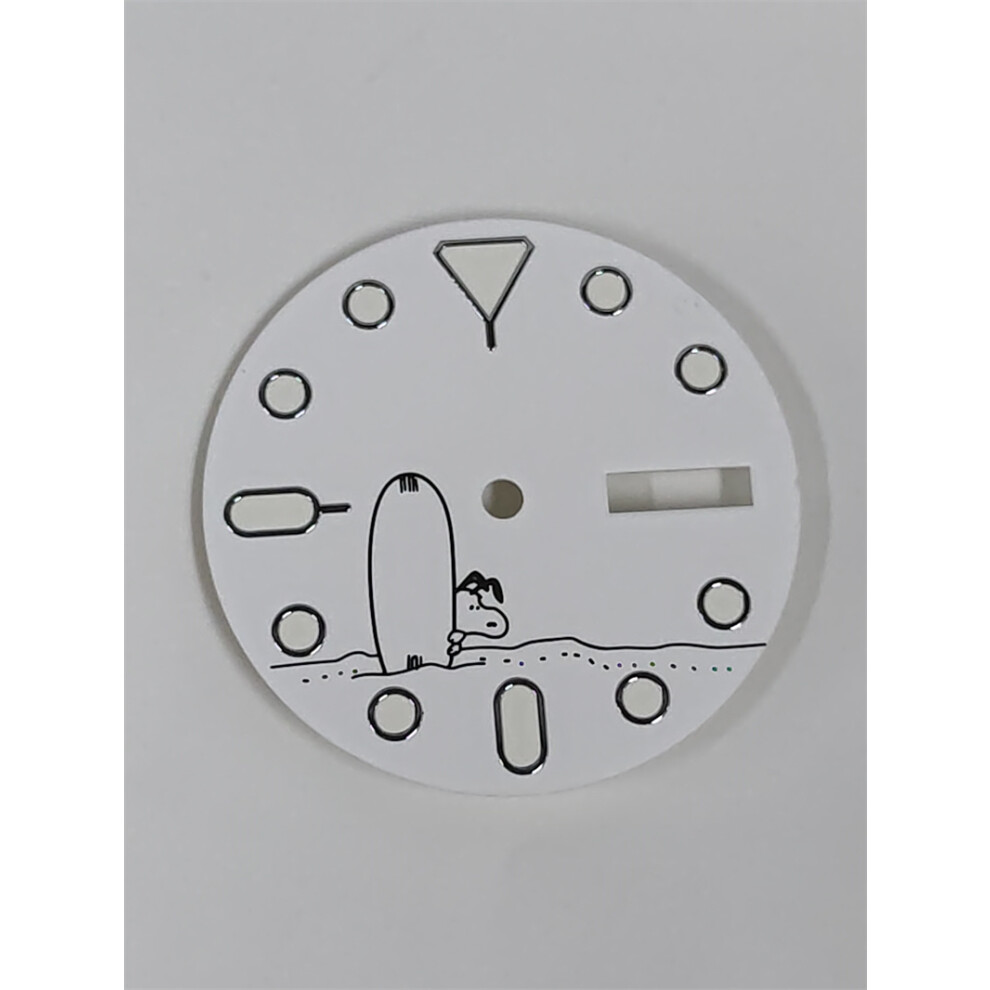 ( Luminous) 28.5Mm Watch Repair Replacement Luminous Dial Face For Nh36 Movement White 320997427841