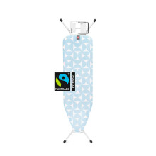 Brabantia - Ironing Board B - with Steam Iron Rest - Medium & Foldable - Adjustable Height - Non-Slip Feet Cotton Cover - Child & Transport Lock